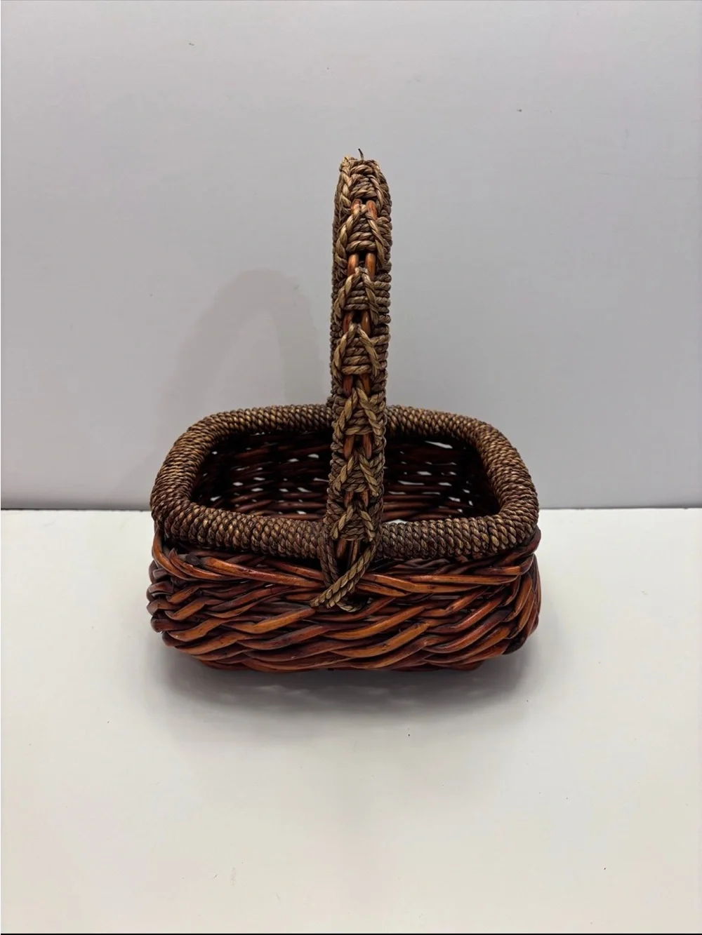 Woven Basket with Handle - Home Decor Storage